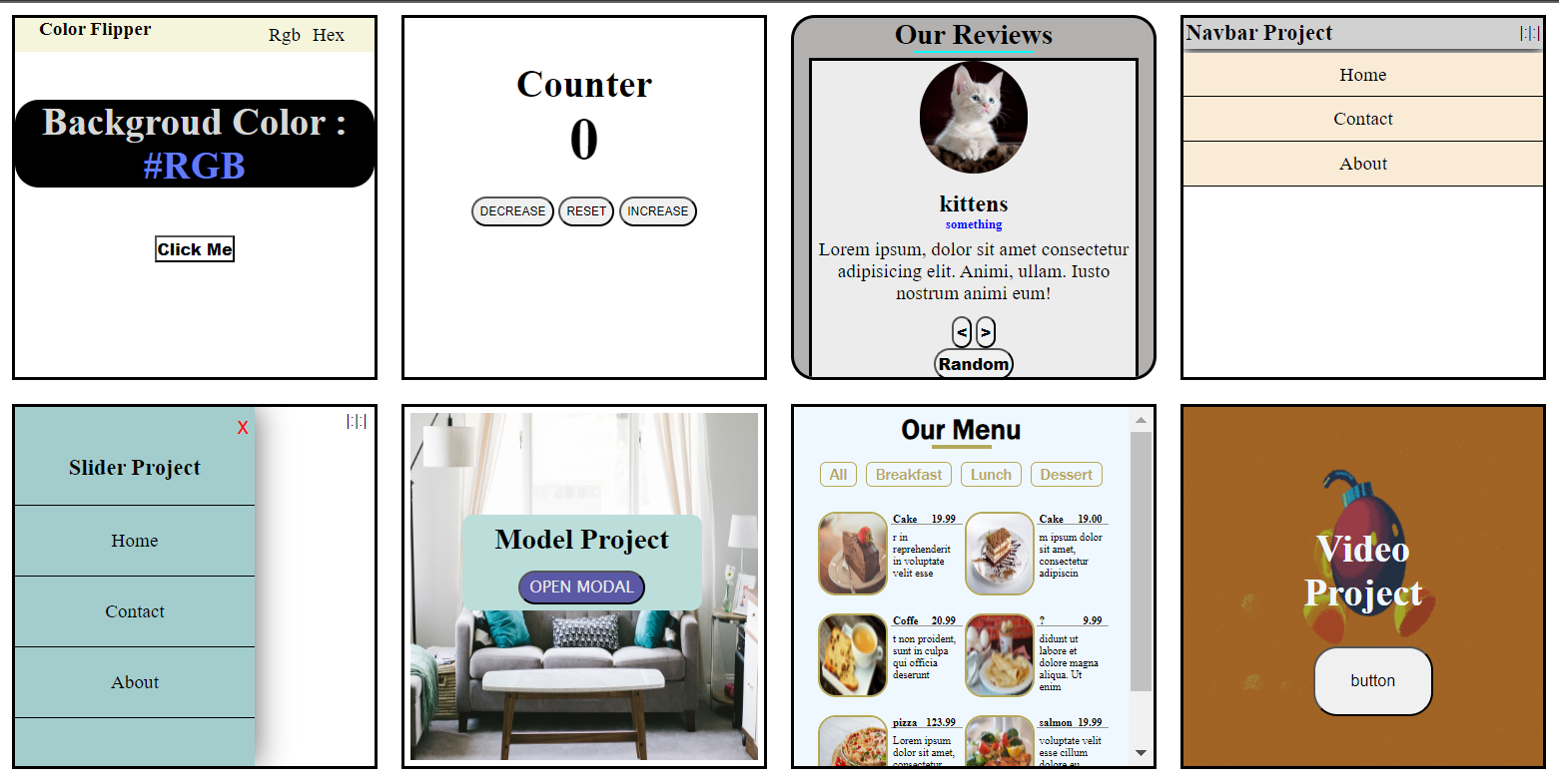 Small JavaScript demo UI